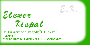 elemer kispal business card